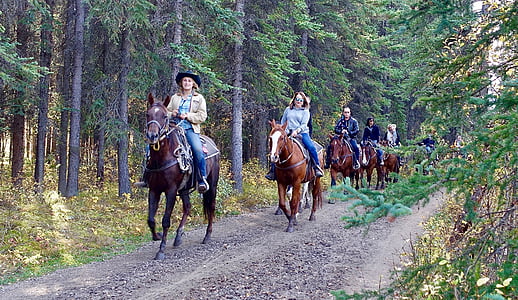 photo of people ride on horses thumbnail