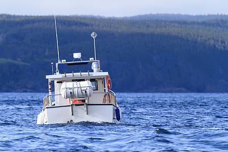 Pleasure vessel steaming towards land. thumbnail