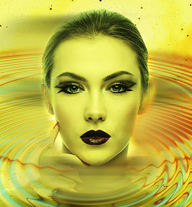 red lips woman portrait painting thumbnail