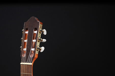 photo of brown classical guitar head stock thumbnail