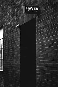 gray scale photography of Haven door thumbnail