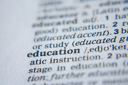 education text printed on white paper thumbnail