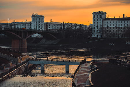 Bridge Near High-rise Building thumbnail