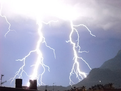 lightning striking on ground thumbnail