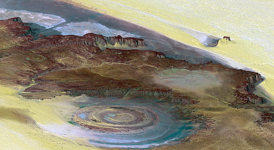 brown and blue rock formation painting thumbnail