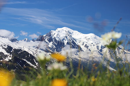 snow covered mountain range during daytime thumbnail