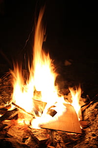 bonfire during night thumbnail