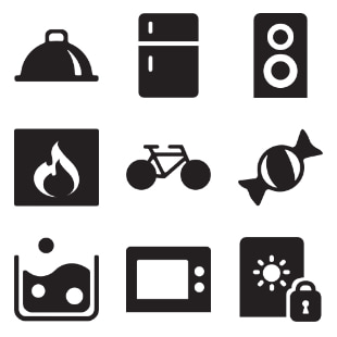 Amenities - Solid svg vector icon sets