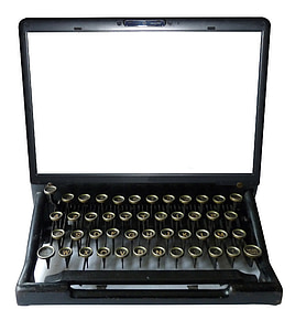 black typewriter vector art thumbnail