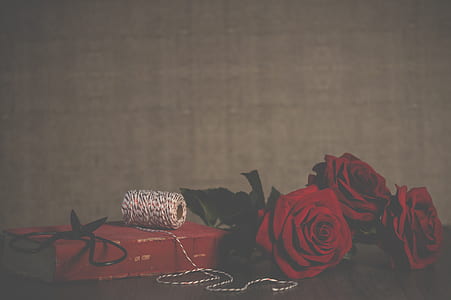 three roses beside book and thread thumbnail