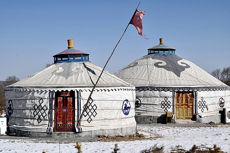 two white dome tents during daytime thumbnail