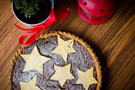 chocolate pie on brown wood thumbnail
