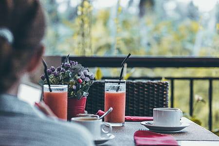 Filled Drinking Glass on Table thumbnail
