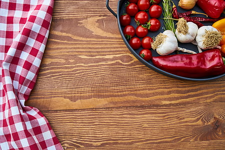 tray filled with tomato, chili, onion, and garlic thumbnail
