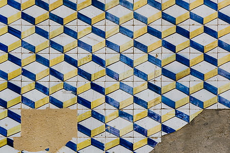 Portuguese Azulejos, typical glazed ceramic tiles, Lisbon, Portugal thumbnail
