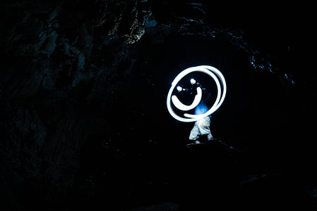 man holding lamp inside cave thumbnail