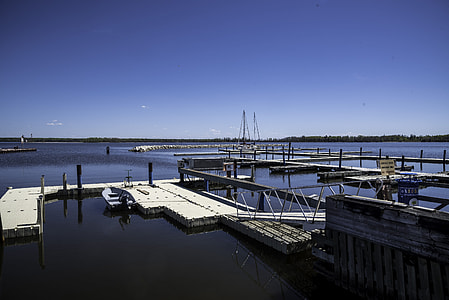 Boat Docks on Lake Winnipeg at Hecla Provincial Park thumbnail