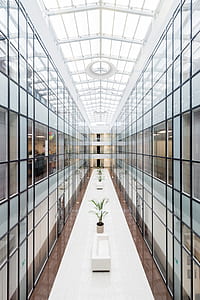 high-angle photo of building hallway thumbnail