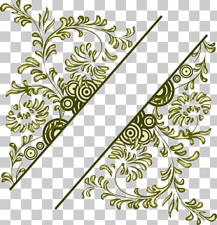 Flower Floral design , Vintage floral frame illustration, green leaves illustration PNG clipart