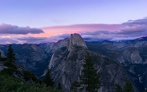 Yosemite Valley landscape in the Twilight Hours in Yosemite National Park, California thumbnail