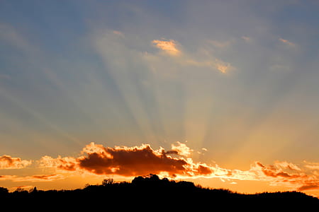 silhouette of mountain during sunset thumbnail