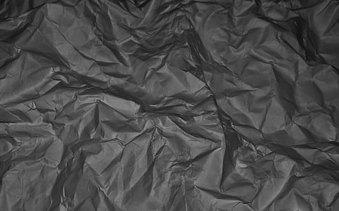 crumpled paper, texture, folds, drapery, background, black and white thumbnail