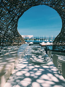 white table near dockside thumbnail