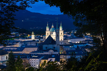 beige cathedral during nighttime thumbnail
