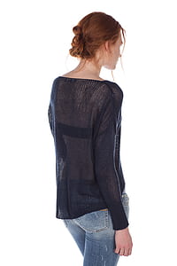 woman wearing mesh long-sleeved shirt thumbnail