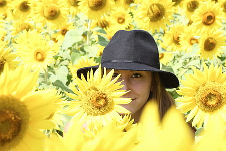 nature, woman, field, flowers thumbnail