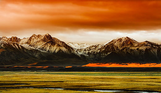 mountains during sunset painting thumbnail