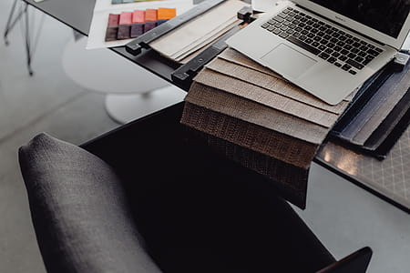 Modern interior of designer workplace thumbnail