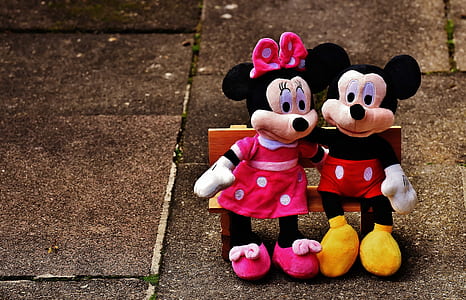 Minnie and Mickey Mouse plush toys thumbnail