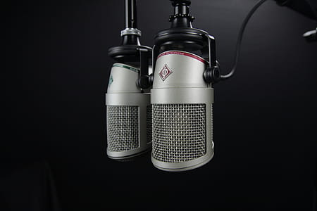 Two Gray Condenser Microphones thumbnail
