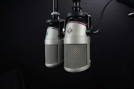 two silver condenser microphones thumbnail