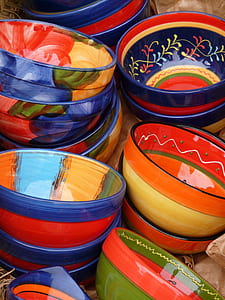 multicolored ceramic bowls thumbnail