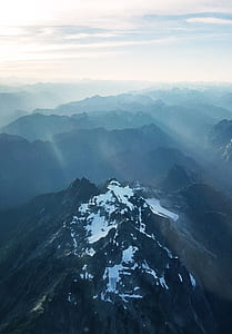 aerial photography of mountains at daytime thumbnail