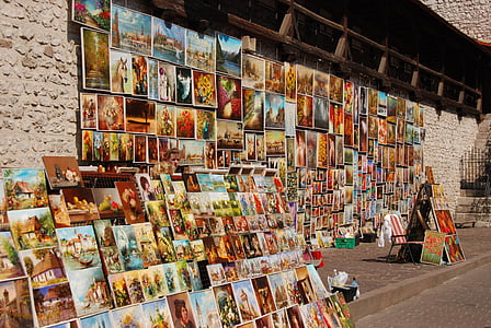 pile of painting on wall thumbnail