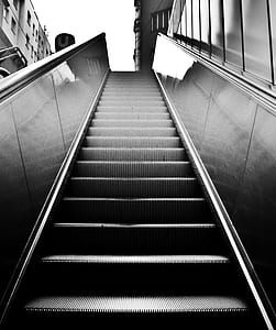 worms eye view of escalator thumbnail