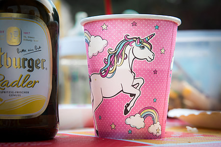 close up photo of pink disposable cup thumbnail