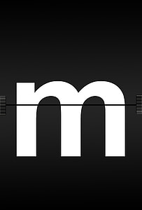 M letter text thumbnail