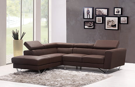 brown sectional couch thumbnail