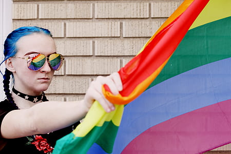 woman holding flag thumbnail