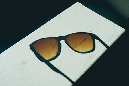 brown wayfarer sunglasses with black frames thumbnail