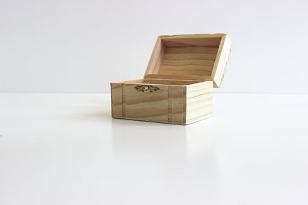 opened beige wooden box thumbnail