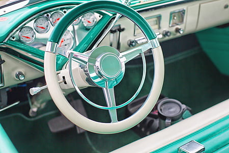 white and green car interior thumbnail
