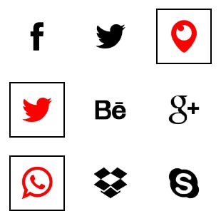 Social Media svg vector icon sets