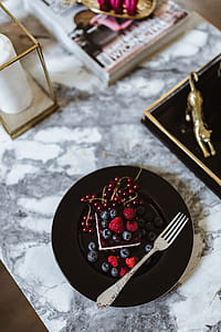Cheesecake with blueberries and raspberries thumbnail