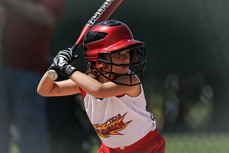 girl holding baseball bat thumbnail