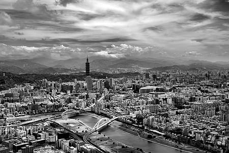 Grayscale Photo of London thumbnail